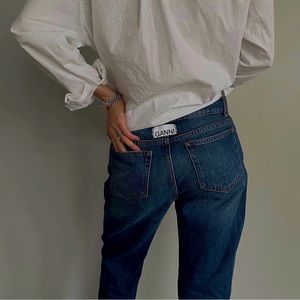 GANNI Classic denim slit pants jeans- size 27 -excellent condition